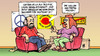 Cartoon: Fertig machen (small) by Harm Bengen tagged fertig machen cdu csu fdp union pazifist atomkraft stuttgart s21 bahn westerwelle merkel