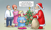 Cartoon: Geschäftsführend (small) by Harm Bengen tagged geschäftsführend,weihnachtsmann,weihnachten,bescherung,merkel,kind,raute,harm,bengen,cartoon,karikatur
