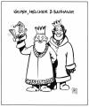 Cartoon: Heilige drei Könige (small) by Harm Bengen tagged heilige drei könige kasper kasperle handpuppe religion spielzeug bethlehem jesus christus weihnachten