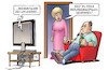 Cartoon: Kader-Bekanntgabe (small) by Harm Bengen tagged bekanntgabe,wm,fußball,kader,beruhigungspillen,tv,harm,bengen,cartoon,karikatur