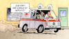 Cartoon: Kubicki geplatzt (small) by Harm Bengen tagged fdp,kubicki,geplatzt,schleswig,holstein,wahl,kranlenwagen,rettungswagen,blaulicht,harm,bengen,cartoon,karikatur