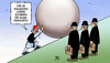 Cartoon: Kugel (small) by Harm Bengen tagged kugel verkaufen griechenland troika iwf eu ezb banken schuldenkrise eurokrise milliarden eurozone drachme sisyphus harm bengen cartoon karikatur
