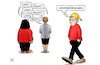 Cartoon: Links-Rechts (small) by Harm Bengen tagged links,rechts,cdu,spd,nahles,akk,kramp,karrenbauer,groko,michel,exerzierübungen,harm,bengen,cartoon,karikatur