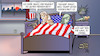 Cartoon: Midterms (small) by Harm Bengen tagged angst,migranten,usa,bett,midterms,trump,wahl,morgen,sonnenaufgang,uncle,sam,liberty,freiheitsstatue,harm,bengen,cartoon,karikatur