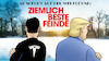 Cartoon: Musk-Trump-Streit (small) by Harm Bengen tagged musk,tesla,streit,trump,kino,film,ziemlich,beste,feinde,usa,harm,bengen,cartoon,karikatur