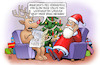 Cartoon: Musk und Xmas (small) by Harm Bengen tagged verhalten,elon,musk,weihnachten,xmas,weihnachtsmann,rentier,zeitung,lesen,harm,bengen,cartoon,karikatur