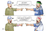 Cartoon: Nahost-Dilemma (small) by Harm Bengen tagged angefangen,aufhoeren,dilemma,beschuldigungen,nahost,israel,hamas,krieg,gaza,palaestina,raketen,harm,bengen,cartoon,karikatur