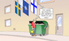 Cartoon: Neutralität weg (small) by Harm Bengen tagged 200,jahre,neutralität,müll,container,abfall,finnland,schweden,nato,erweiterung,russland,ukraine,krieg,harm,bengen,cartoon,karikatur