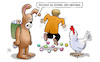 Cartoon: Ostern-Eiertanz (small) by Harm Bengen tagged eiertanz,osterhase,hase,huhn,merkel,ostern,corona,lockdown,bund,länder,konferenz,harm,bengen,cartoon,karikatur