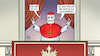 Cartoon: Papst-KI (small) by Harm Bengen tagged papst,ki,roboter,leo,enzyklika,vatikan,balkon,harm,bengen,cartoon,karikatur