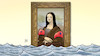 Cartoon: Paris-Hochwasser (small) by Harm Bengen tagged paris,louvre,mona,lisa,hochwasser,harm,bengen,cartoon,karikatur