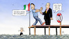 Cartoon: Salvini-Rettung (small) by Harm Bengen tagged salvini,italien,innenminister,rettungsring,regierung,neuwahlen,wasser,steg,migration,flüchtlinge,seenotrettung,harm,bengen,cartoon,karikatur