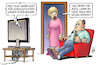 Cartoon: Sitzblockade (small) by Harm Bengen tagged haft,klimaaktivisten,sitzblockade,tv,sessel,mann,frau,harm,bengen,cartoon,karikatur