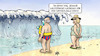Cartoon: Sommerwellen-Warnung (small) by Harm Bengen tagged lauterbach,warnung,sommerwelle,corona,strand,urlaub,meer,schwimmring,maske,welle,haus,bengen,cartoon,karikatur