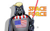 Cartoon: Space Force (small) by Harm Bengen tagged space force starwars trump darth vader krieg weltraum weltall harm bengen cartoon karikatur