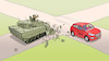 Cartoon: SUV-Beschränkungen (small) by Harm Bengen tagged suv beschränkungen unfall grüne panzer umwelt harm bengen cartoon karikatur