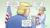 Cartoon: Trump und Impfstoff (small) by Harm Bengen tagged trump,usa,wissenschaftler,impfstoff,corona,wahlkampf,biden,harm,bengen,cartoon,karikatur