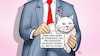 Cartoon: Trump und Katzen (small) by Harm Bengen tagged katzen,springfield,ohio,migranten,essen,tv,duell,fernseher,blofeld,bond,usa,harris,trump,harm,bengen,cartoon,karikatur