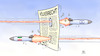 Cartoon: Völkerrecht zerfetzt (small) by Harm Bengen tagged raketen,völkerrecht,nahost,iran,israel,terror,krieg,harm,bengen,cartoon,karikatur