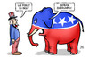 Cartoon: Zertrumpelt (small) by Harm Bengen tagged zertrumpelt usa wahlkampf republikaner trump elefant uncle sam präsident parteitag harm bengen cartoon karikatur