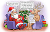Cartoon: Zoltan (small) by Harm Bengen tagged weihnachtsmann,weihnachten,rentier,rudolf,nord,route,sturmtief,zoltan,gesperrt,harm,bengen,cartoon,karikatur