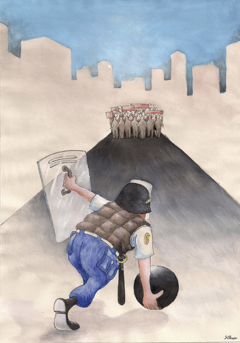 Cartoon: police2 (medium) by caferli tagged police