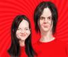 Cartoon: The White Stripes (small) by markdraws tagged white stripes jack meg rock and roll alternative music musicians caricature humor illustration digital painting photoshop