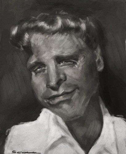 Cartoon: Burt Lancaster (medium) by jonesmac2006 tagged burt,lancaster,caricature,cartoon