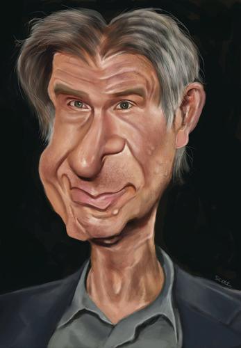 Cartoon: Harrison Ford (medium) by jonesmac2006 tagged harrison,ford,caricature