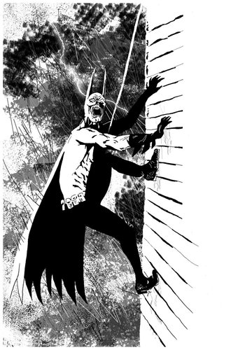 Cartoon: Batman climbing (medium) by csamcram tagged rain,heavy,superheroe,cram,csam,batman