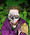 Cartoon: Joker with little blonde (small) by csamcram tagged joker csam cram superheroes superheroe supereroi supereroe superhelden superheld batman comics