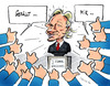 Cartoon: Das Netz feiert Julian Assange (small) by pianoman68 tagged assange facebook internet like it gefällt mir