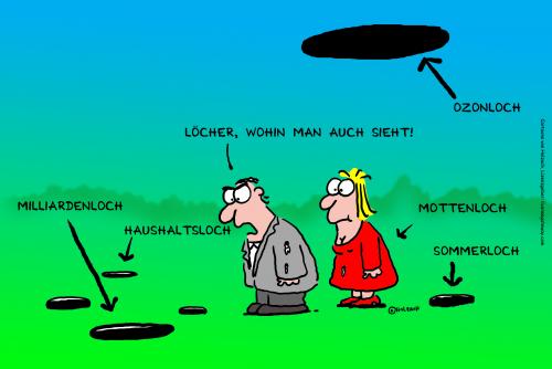 Cartoon: Sommerloch (medium) by anett tagged sommerloch