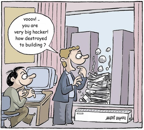 Cartoon: Hacker (medium) by Murat tagged hacker