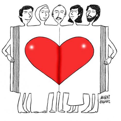 Cartoon: human and love (medium) by Murat tagged human,and,love