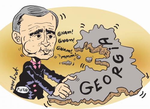 Cartoon: Putin and Georgia (medium) by komikadam tagged putin,and,georgia