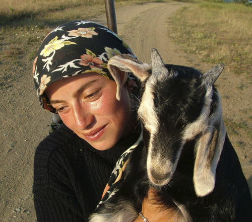 Cartoon: Girl with goat (medium) by ASKIN AYRANCIOGLU tagged girl,with,goat