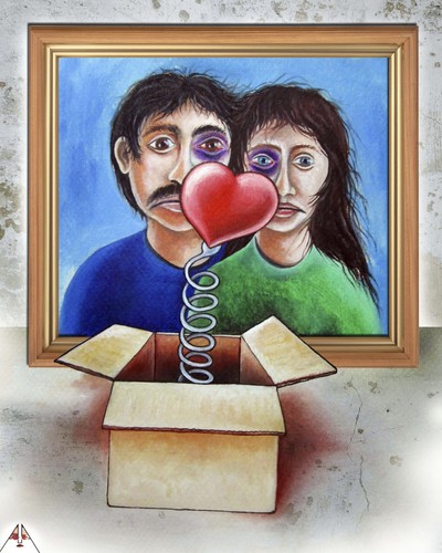 Cartoon: valentine (medium) by ASKIN AYRANCIOGLU tagged valentine