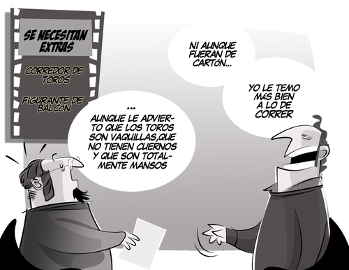 Cartoon: cine (medium) by cambrico intrinseco tagged cartoon,comic