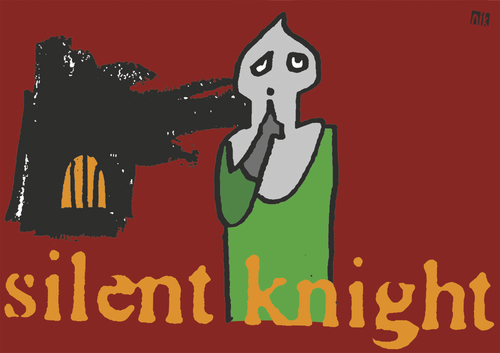 Cartoon: Silent Knight (medium) by nik tagged ritter,ruhig,burg,weihnachten