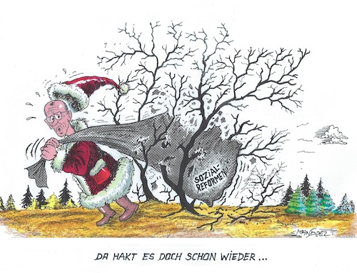 Cartoon: Aber auch nichts geht glatt (medium) by mandzel tagged deutschland,soziales,reformen,merz,handlungsschwäche,deutschland,soziales,reformen,merz,handlungsschwäche
