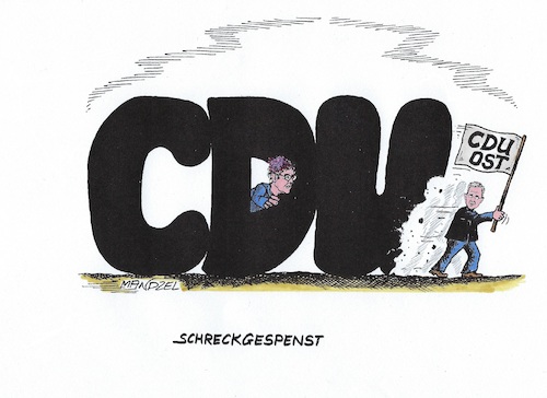 Cartoon: Albtraum der CDU (medium) by mandzel tagged cdu,ostdeutschland,maaßen,akk,wahlen,stimmenschwund,cdu,ostdeutschland,maaßen,akk,wahlen,stimmenschwund