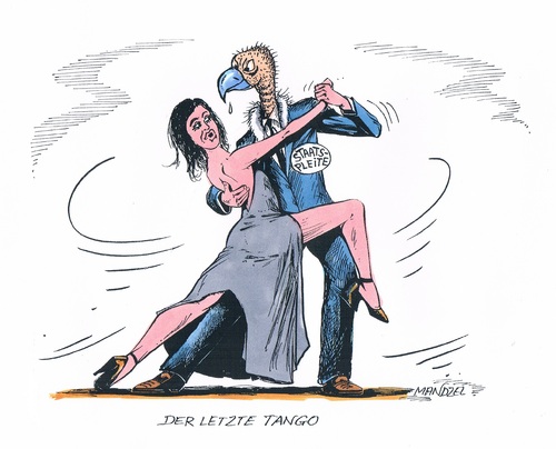 Cartoon: Argentinischer Bankrott (medium) by mandzel tagged argentinien,pleite,tango,argentinien,pleite,tango