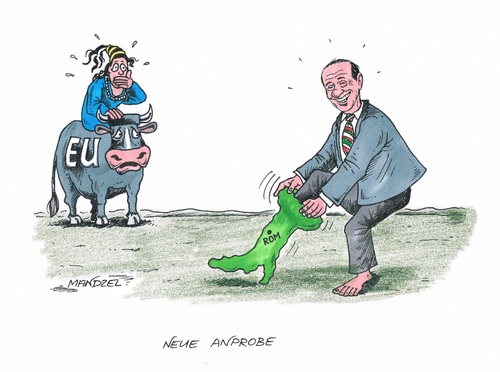 Cartoon: Berlusconis neue Anprobe (medium) by mandzel tagged berlusconi,wahlen,italien,stiefel,eu,berlusconi,wahlen,italien,stiefel,eu