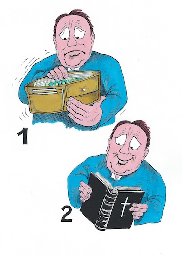 Cartoon: Bibel (medium) by mandzel tagged bibel,glaube,religion,bibel,glaube,religion
