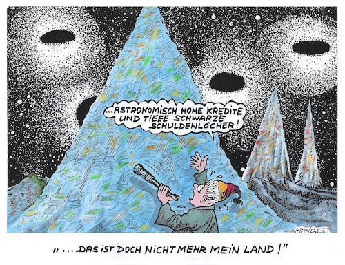 Cartoon: Billionenschwere Veränderungen (medium) by mandzel tagged deutschland,geldmassen,sondervermögen,megakredite,deutschland,geldmassen,sondervermögen,megakredite