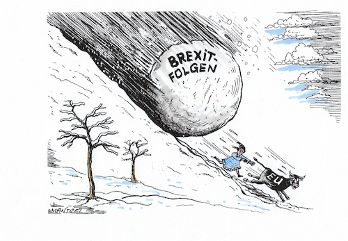 Cartoon: Brexit (medium) by mandzel tagged brexit,großbritannien,eu,brexit,großbritannien,eu