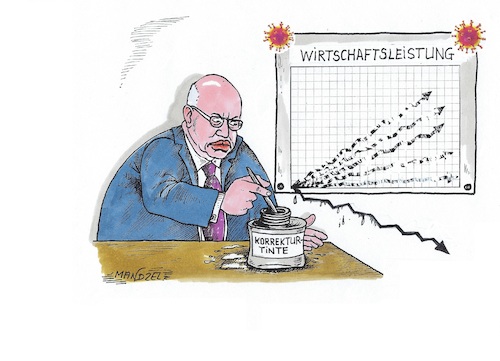 Cartoon: Coronageschwächt (medium) by mandzel tagged corona,pandemie,panik,chaos,hysterie,pleiten,wirtschaft,finanzen,altmaier,angst,deutschland,mandzel,karikatur,corona,pandemie,panik,chaos,hysterie,pleiten,wirtschaft,finanzen,altmaier,angst,deutschland,mandzel,karikatur