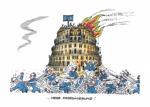 Cartoon: Das Haus Europa brennt (medium) by mandzel tagged merkel,renzi,hollande,eu,brexit,zusammenhalt,schwerstarbeit,karikatur,mandzel,koordinierung,brandherde,merkel,renzi,hollande,eu,brexit,zusammenhalt,schwerstarbeit,karikatur,mandzel,koordinierung,brandherde