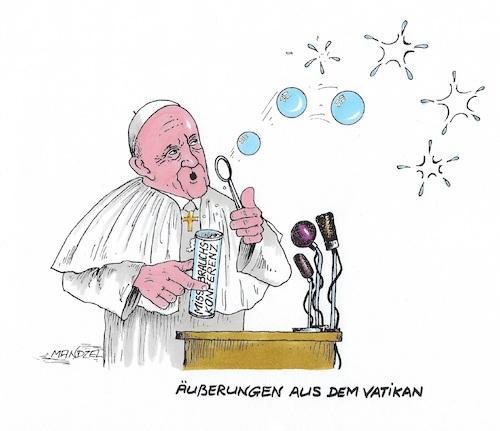 Cartoon: Der Papst zum Missbrauch... (medium) by mandzel tagged papst,missbrauch,enttäuschung,vatikan,kirche,papst,missbrauch,enttäuschung,vatikan,kirche